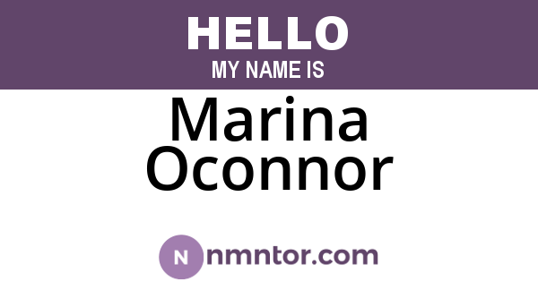 Marina Oconnor