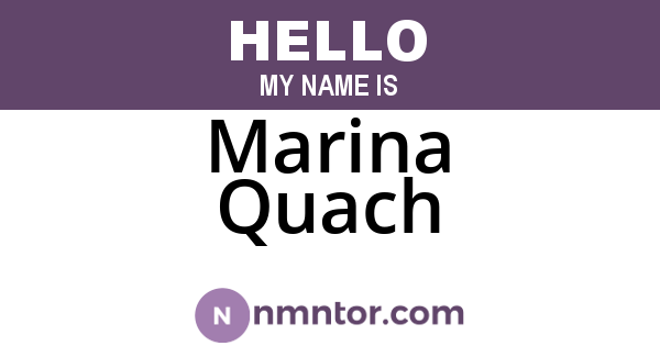 Marina Quach
