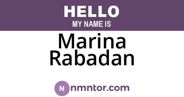 Marina Rabadan