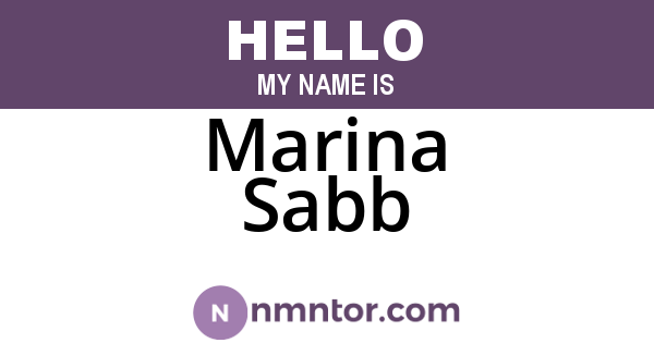 Marina Sabb