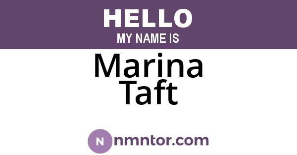 Marina Taft