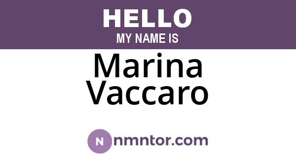 Marina Vaccaro