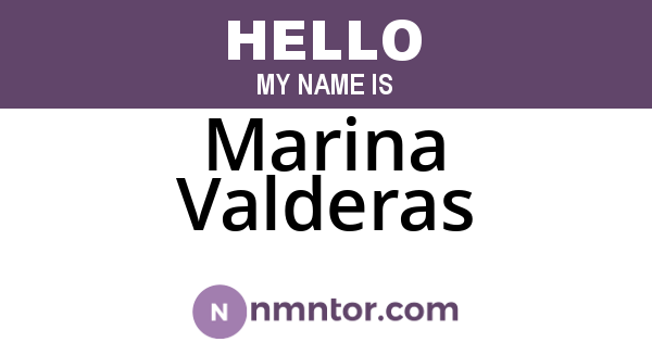 Marina Valderas