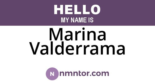 Marina Valderrama