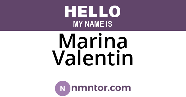 Marina Valentin