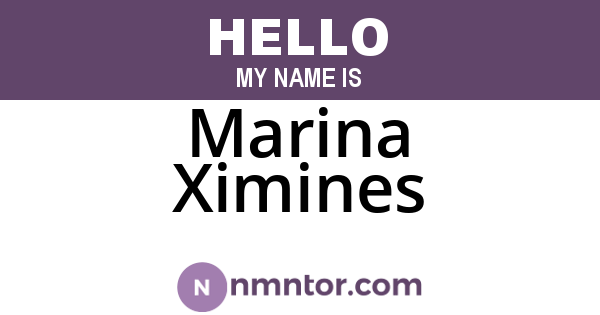 Marina Ximines
