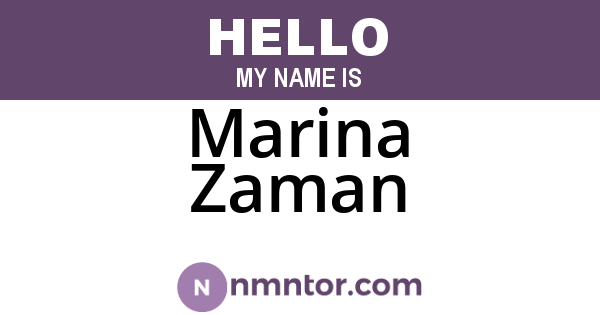 Marina Zaman