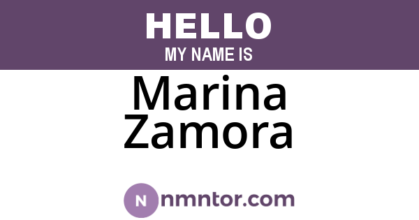 Marina Zamora