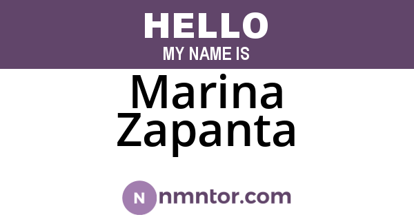 Marina Zapanta