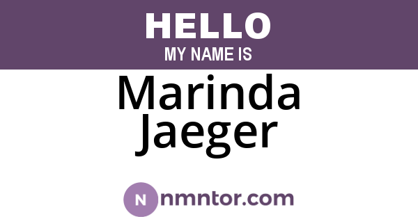 Marinda Jaeger