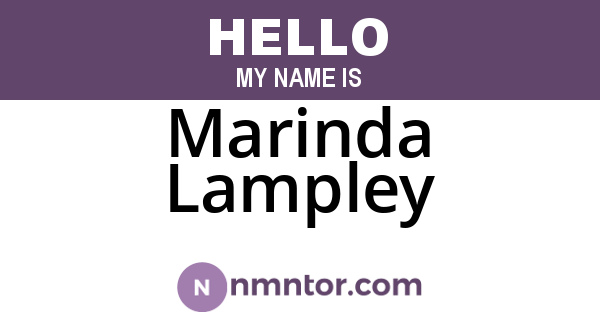 Marinda Lampley