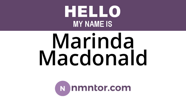 Marinda Macdonald