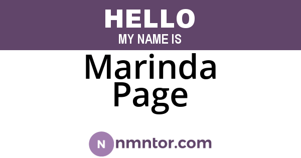Marinda Page