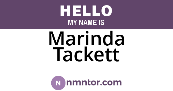 Marinda Tackett