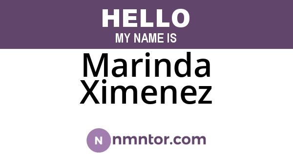 Marinda Ximenez