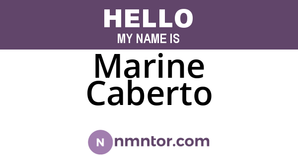 Marine Caberto