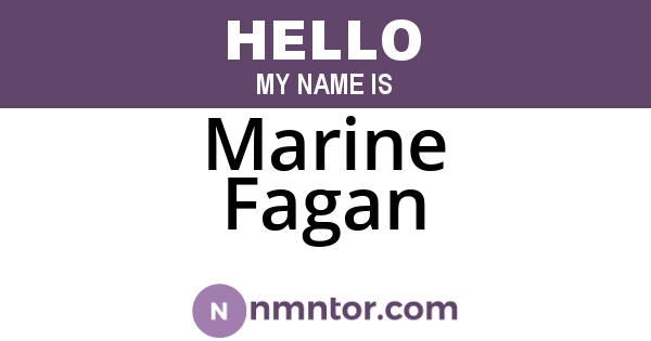 Marine Fagan