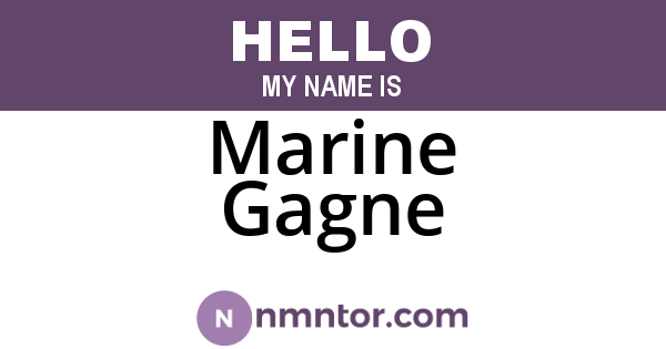 Marine Gagne