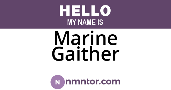 Marine Gaither