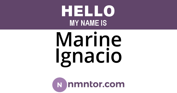 Marine Ignacio