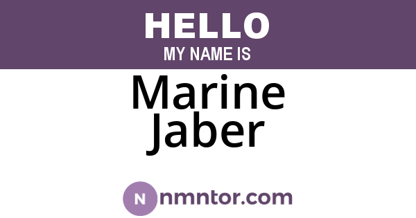 Marine Jaber