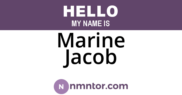 Marine Jacob