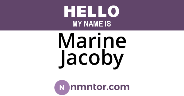 Marine Jacoby