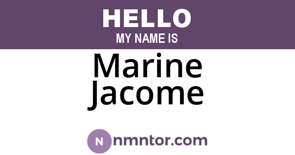 Marine Jacome