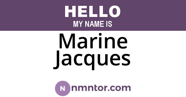 Marine Jacques