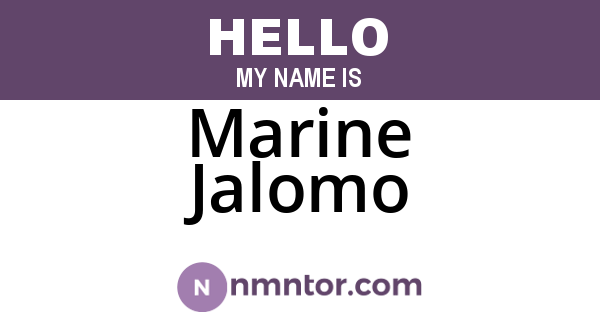 Marine Jalomo