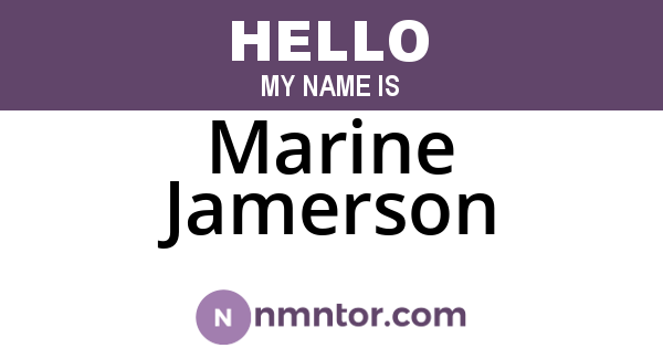 Marine Jamerson