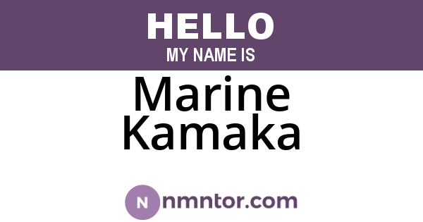 Marine Kamaka