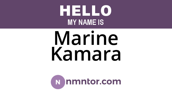 Marine Kamara
