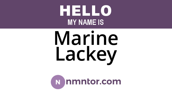 Marine Lackey