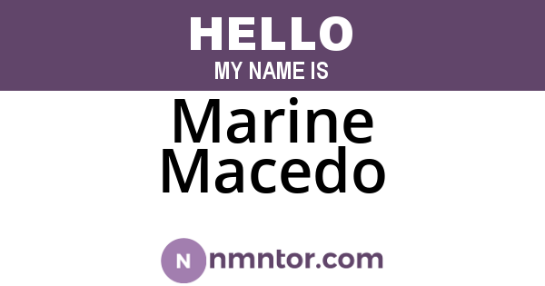 Marine Macedo