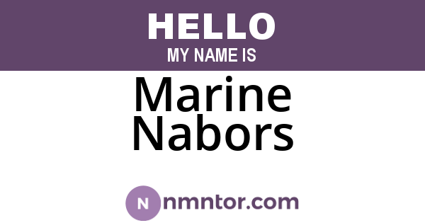 Marine Nabors