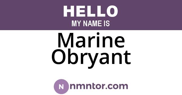 Marine Obryant
