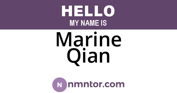 Marine Qian