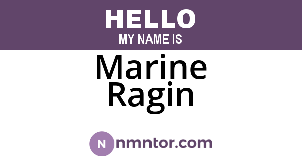 Marine Ragin