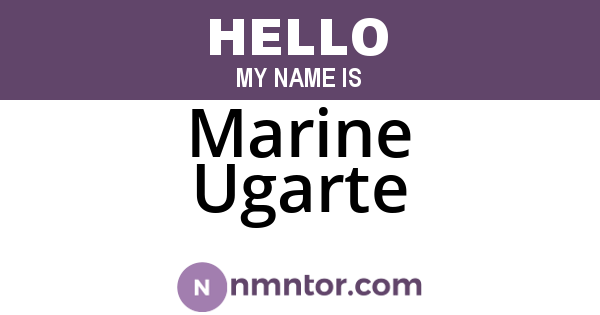 Marine Ugarte