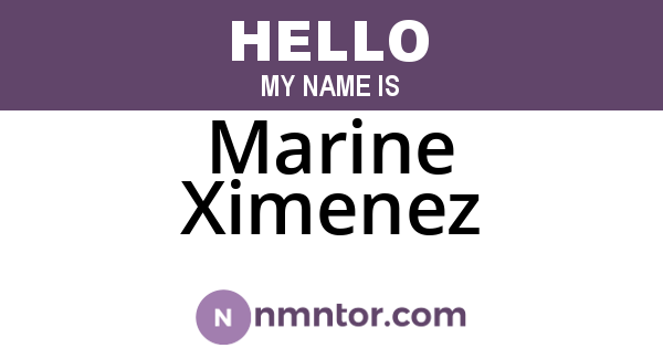 Marine Ximenez