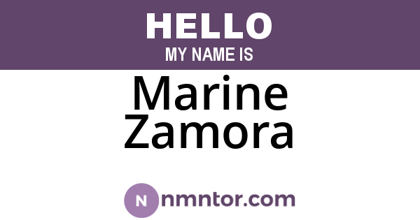 Marine Zamora