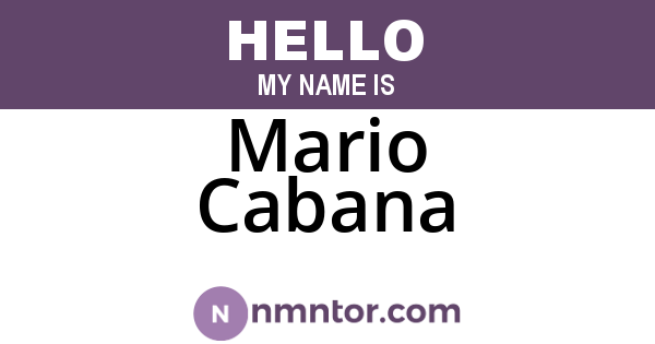 Mario Cabana