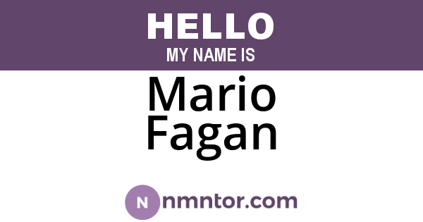 Mario Fagan