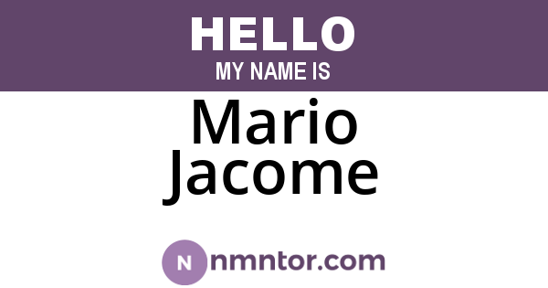 Mario Jacome