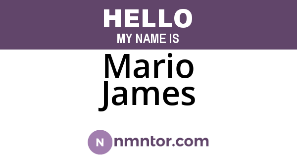 Mario James
