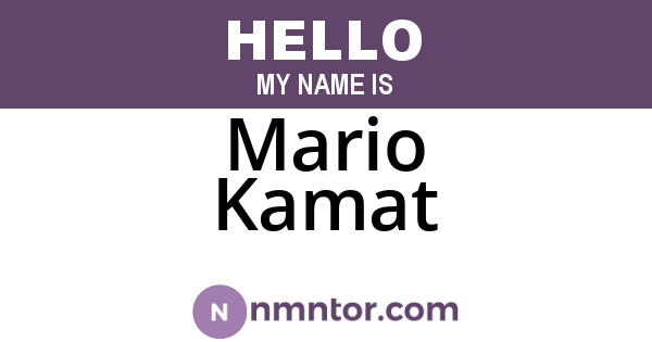 Mario Kamat