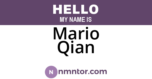 Mario Qian