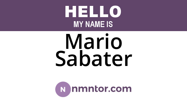 Mario Sabater