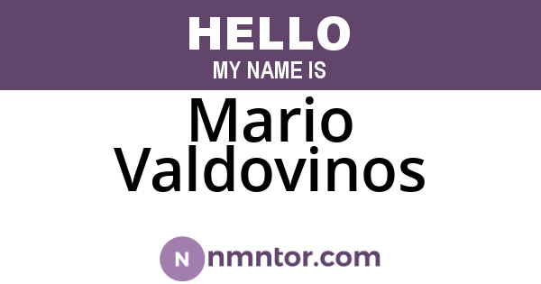 Mario Valdovinos